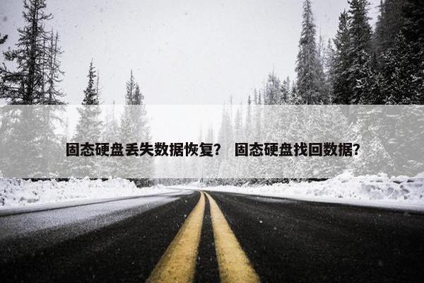 固态硬盘丢失数据恢复？ 固态硬盘找回数据？