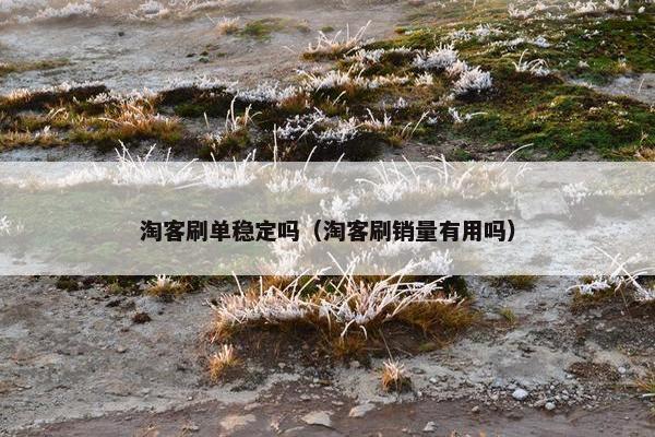 淘客刷单稳定吗（淘客刷销量有用吗）