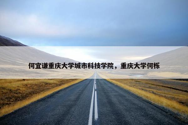 何宜谦重庆大学城市科技学院，重庆大学何栎