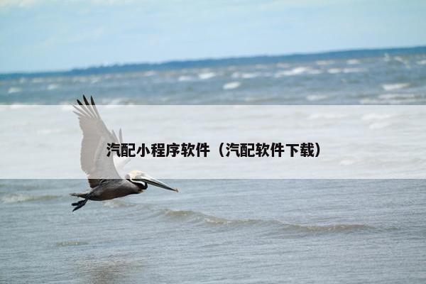 汽配小程序软件（汽配软件下载）
