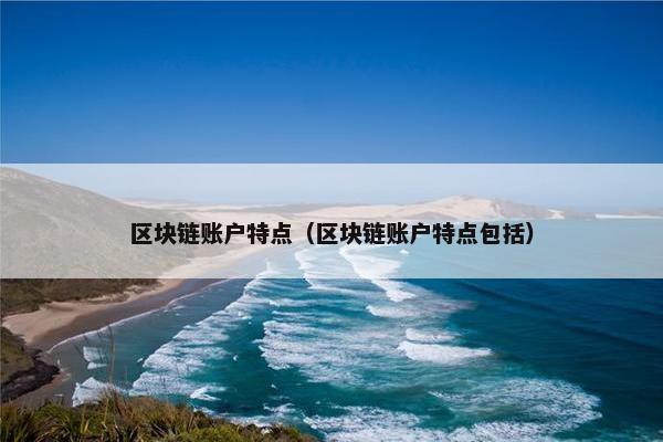 区块链账户特点（区块链账户特点包括）