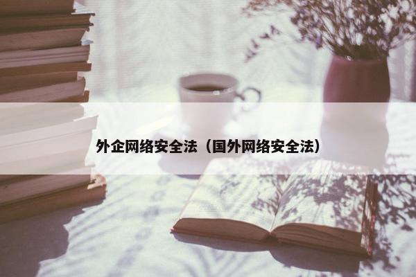 外企网络安全法（国外网络安全法）