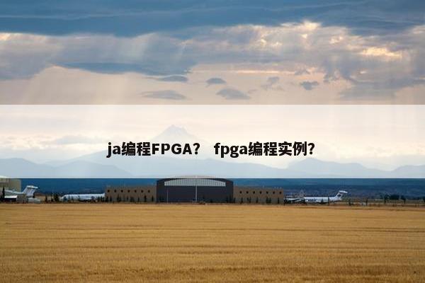 ja编程FPGA？ fpga编程实例？