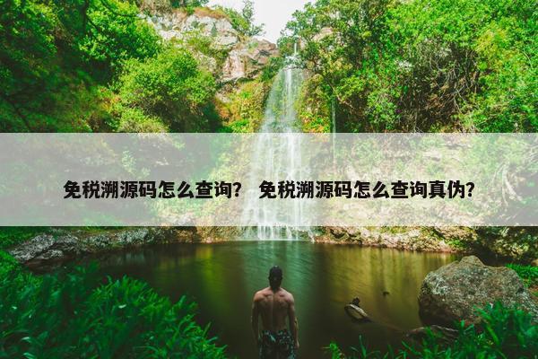 免税溯源码怎么查询？ 免税溯源码怎么查询真伪？