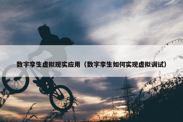数字孪生虚拟现实应用（数字孪生如何实现虚拟调试）