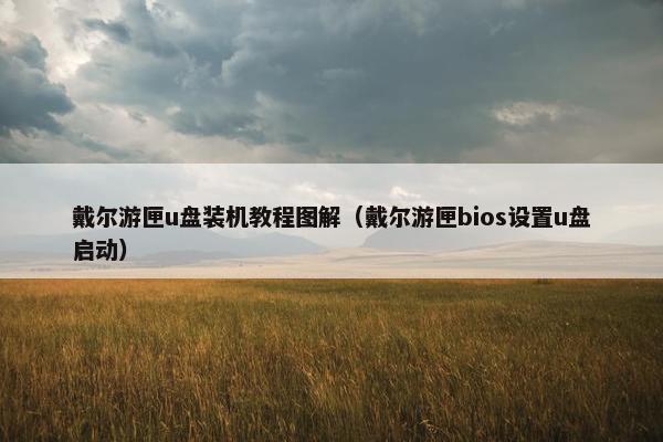 戴尔游匣u盘装机教程图解（戴尔游匣bios设置u盘启动）