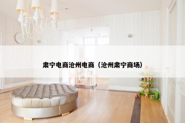 肃宁电商沧州电商（沧州肃宁商场）