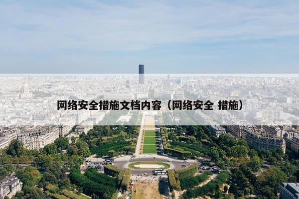网络安全措施文档内容（网络安全 措施）