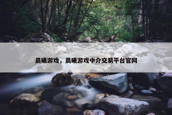 晨曦游戏，晨曦游戏中介交易平台官网