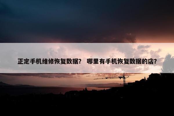 正定手机维修恢复数据？ 哪里有手机恢复数据的店？