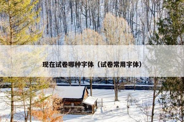 现在试卷哪种字体（试卷常用字体）