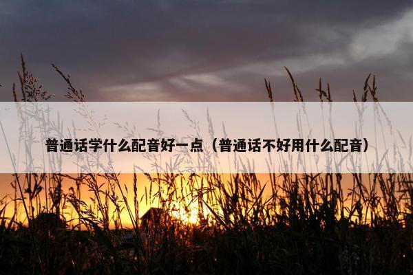 普通话学什么配音好一点（普通话不好用什么配音）