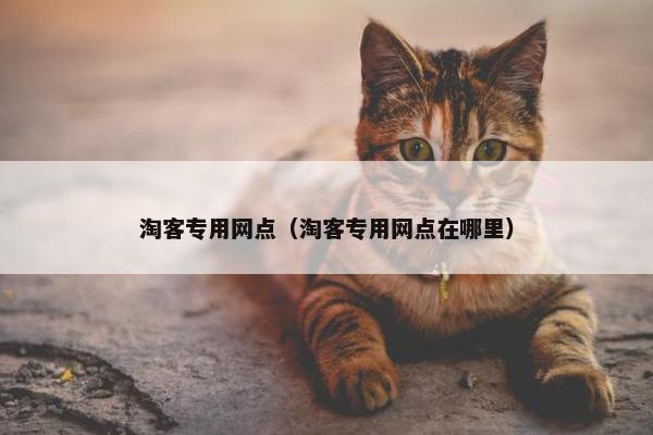 淘客专用网点（淘客专用网点在哪里）