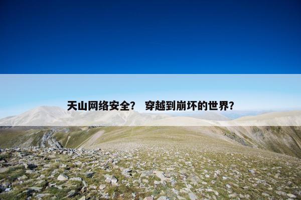 天山网络安全？ 穿越到崩坏的世界？