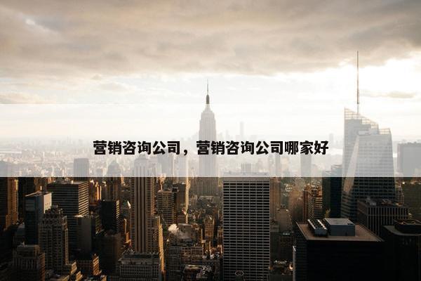营销咨询公司，营销咨询公司哪家好