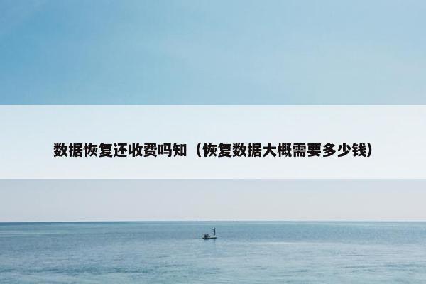 数据恢复还收费吗知（恢复数据大概需要多少钱）