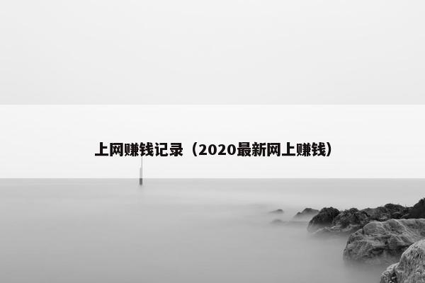上网赚钱记录（2020最新网上赚钱）