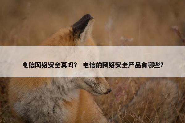 电信网络安全真吗？ 电信的网络安全产品有哪些？
