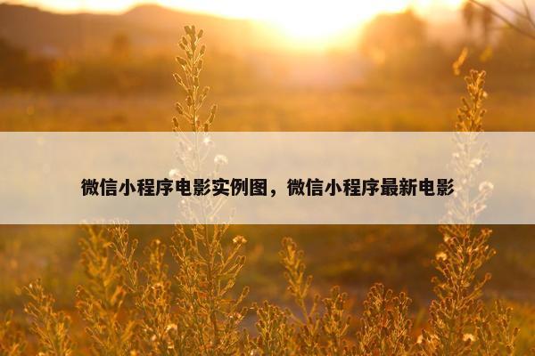 微信小程序电影实例图，微信小程序最新电影