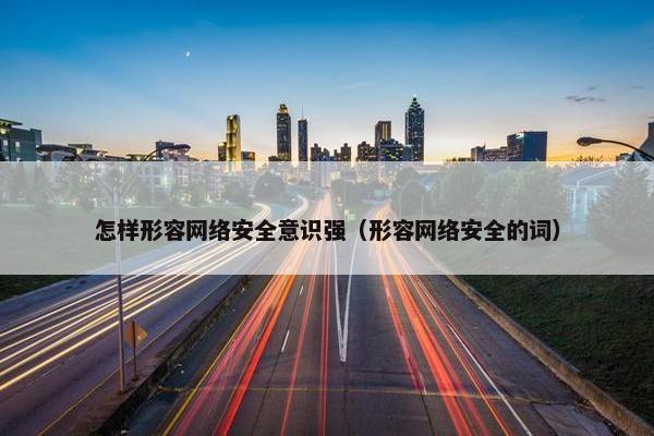 怎样形容网络安全意识强（形容网络安全的词）