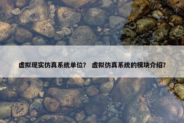 虚拟现实仿真系统单位？ 虚拟仿真系统的模块介绍？