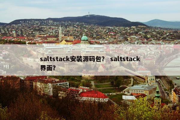 saltstack安装源码包？ saltstack界面？