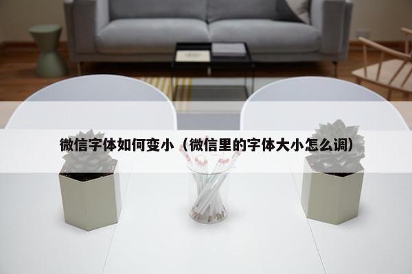 微信字体如何变小（微信里的字体大小怎么调）
