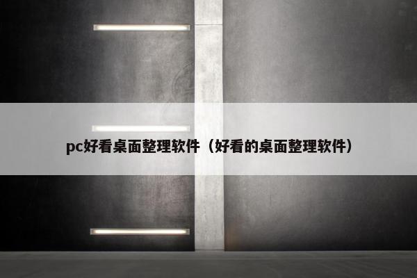 pc好看桌面整理软件（好看的桌面整理软件）