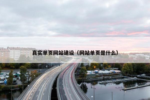真实单页网站建设（网站单页是什么）