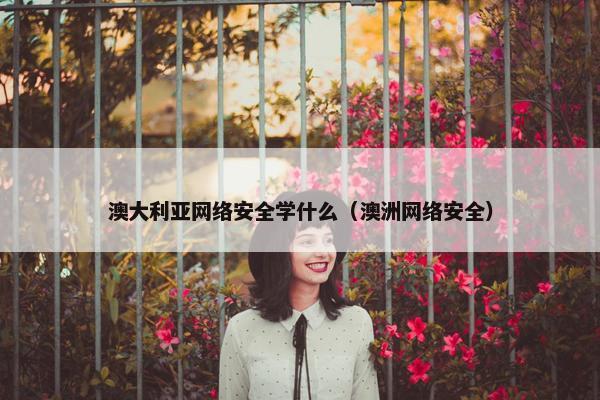 澳大利亚网络安全学什么（澳洲网络安全）