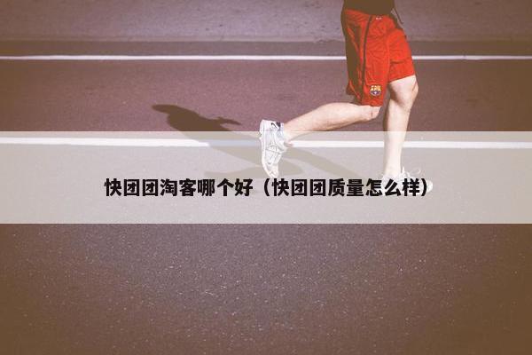 快团团淘客哪个好（快团团质量怎么样）