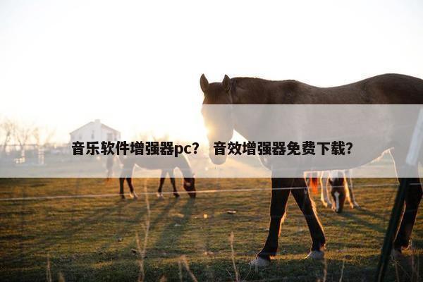 音乐软件增强器pc？ 音效增强器免费下载？