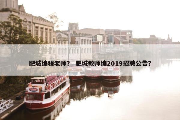 肥城编程老师？ 肥城教师编2019招聘公告？