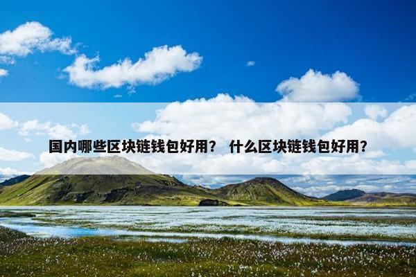 国内哪些区块链钱包好用？ 什么区块链钱包好用？
