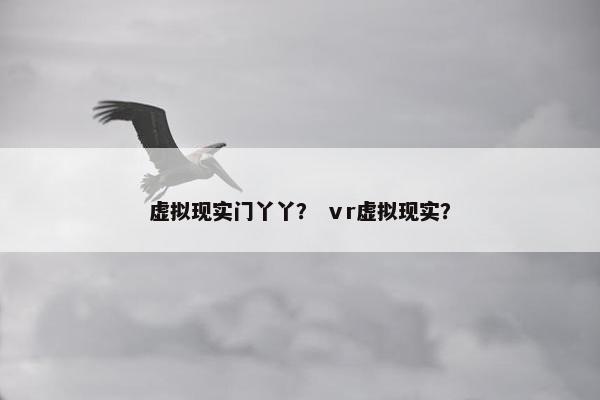 虚拟现实门丫丫？ ⅴr虚拟现实？