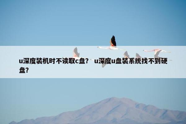 u深度装机时不读取c盘？ u深度u盘装系统找不到硬盘？
