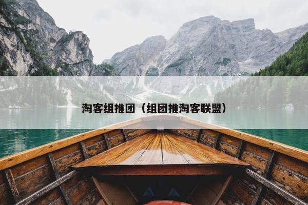 淘客组推团（组团推淘客联盟）