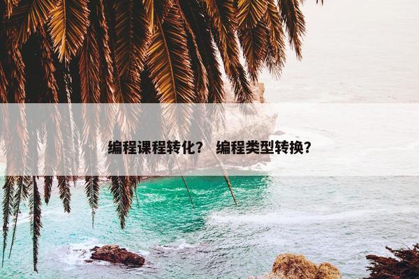 编程课程转化？ 编程类型转换？