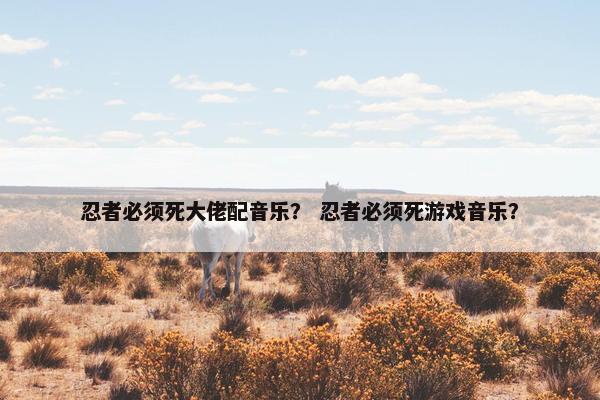 忍者必须死大佬配音乐？ 忍者必须死游戏音乐？