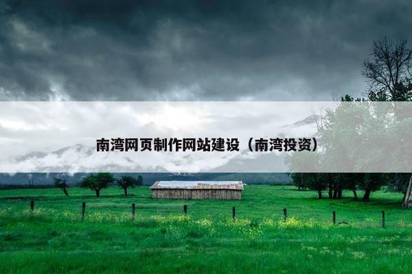 南湾网页制作网站建设（南湾投资）