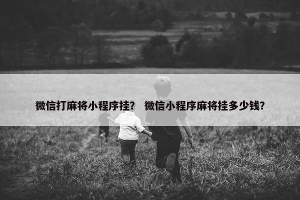 微信打麻将小程序挂？ 微信小程序麻将挂多少钱？