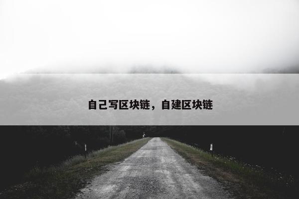 自己写区块链，自建区块链