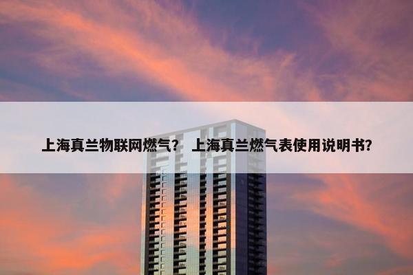 上海真兰物联网燃气？ 上海真兰燃气表使用说明书？
