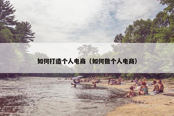 如何打造个人电商（如何做个人电商）