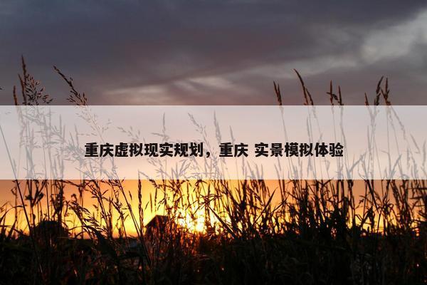 重庆虚拟现实规划，重庆 实景模拟体验