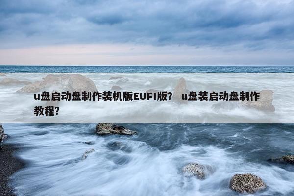 u盘启动盘制作装机版EUFI版？ u盘装启动盘制作教程？