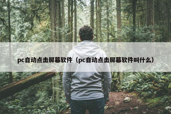 pc自动点击屏幕软件（pc自动点击屏幕软件叫什么）