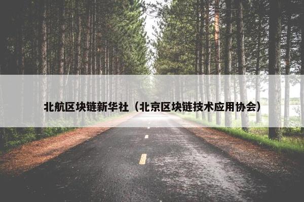北航区块链新华社（北京区块链技术应用协会）