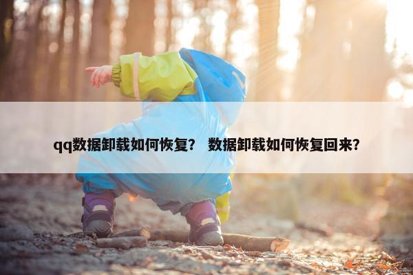 qq数据卸载如何恢复？ 数据卸载如何恢复回来？