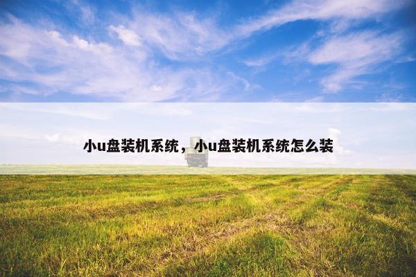 小u盘装机系统，小u盘装机系统怎么装